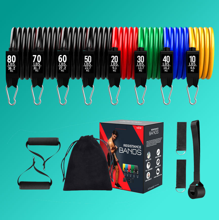 Fitness Tpe Latex 11 Piece Set Tensioner - AhDohNai